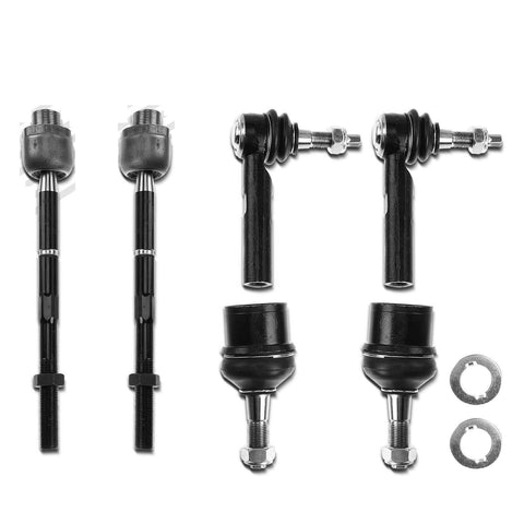 6x Front Inner & Outer Tie Rod End w/Ball Joint for Dodge Durango Chrysler Aspen