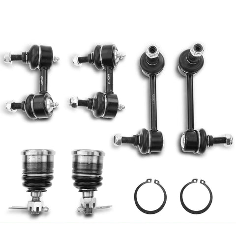 6Pcs Front & Rear Stabilizer Bar Link & Ball Joint for Acura CL TL Honda Accord