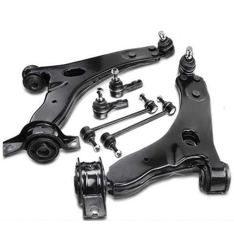 6x Front Lower Control Arm & Sway Bar End Tie Rods kit for Ford Focus 2000-2004