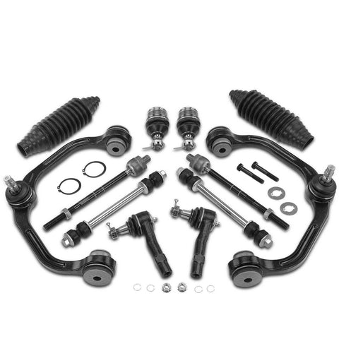 12Pcs Front Upper Control Arm Sway Bar Tie Rod Kit for Ford Ranger 98-04 Mazda