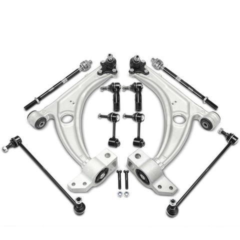 10Pcs Front & Rear Control Arm & Tie Rod End & Bar Link for VW Passat Tiguan CC