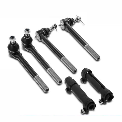 6Pcs Tie Rod End for Chevrolet S10 1996-2003 Blazer 1996-2005 GMC Jimmy Sonoma