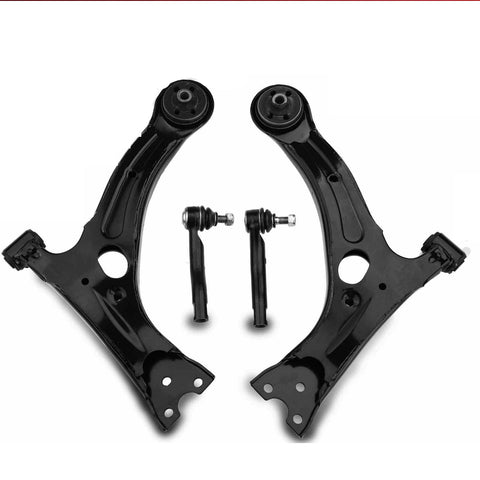 4Pcs Front Control Arm & Tie Rod End for Toyota Corolla 2003-2007 2008 L4 1.8L