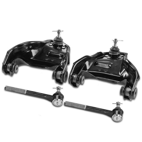 4x Front Upper Control Arm w/ Ball Joint & Outer Tie Rod End for Chevrolet GMC