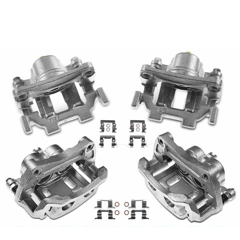 4pcs Front & Rear Brake Caliper w/ Bracket for Infiniti G25 G37 M35 Nissan 370Z