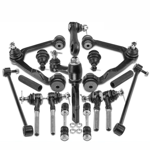 16Pcs Front & Rear Control Arm Stabilizer Bar Link Tie Rod End for Ford Lincoln