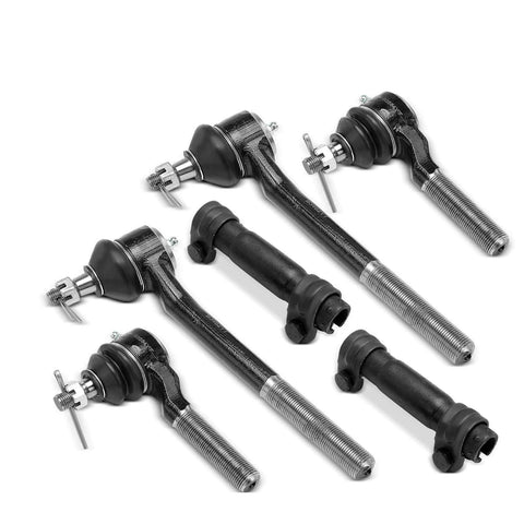 6x Front Inner & Outer Tie Rod Ends & Adjusting Sleeves for Chevy Blazer GMC 4WD