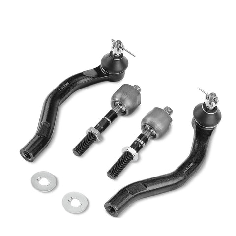 4pcs Inner & Outer Tie Rod Ends for Honda Accord 2003-2007 V6 3.0L Auto. trans.