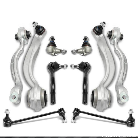 12Pcs Front Control Arm w/ Ball Joint Sway Bar Link Tie Rod End for Dodge Nitro