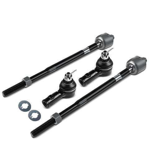 4x Outer & Inner Tie Rod End for Mitsubishi Lancer 2002 2003-2006 2007 L4 2.0L