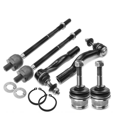 6Pcs Front Tie Rod End w/Ball Joint for Ford Lincoln Town Car 2003-2011 Mercury