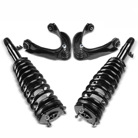 4x Front Upper Complete Strut & Coil Spring Control Arm Kit for Mazda 6 03-08