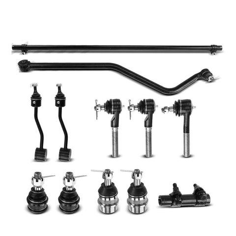 12x Front Stabilizer Bar End Link Tie Rod End Kit for Jeep TJ Wrangler 97-06 4WD