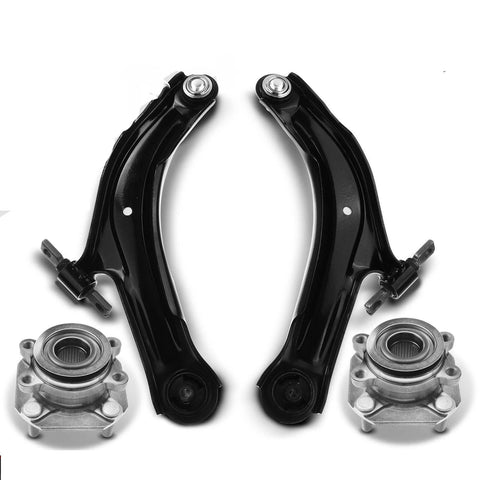 4x Front Wheel Hub Bearing & Control Arm Ball Joint Kit for Nissan Sentra 07-12