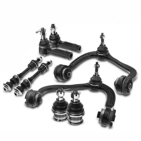 8Pcs Front Control Arm Sway Bar Link Tie Rod End for Ford F-150 Lincoln Mark LT