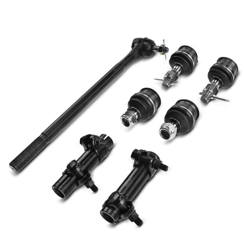 7x Left Inner Tie Rod Ends & Front Ball Joints for Ford F-250 F250 1985-1994 4WD
