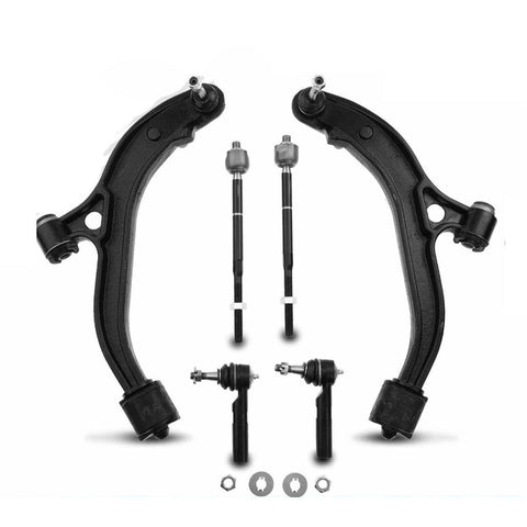 6x Front Control Arm w/ Ball Joint Tie Rod End for Dodge Grand Caravan Chrysler