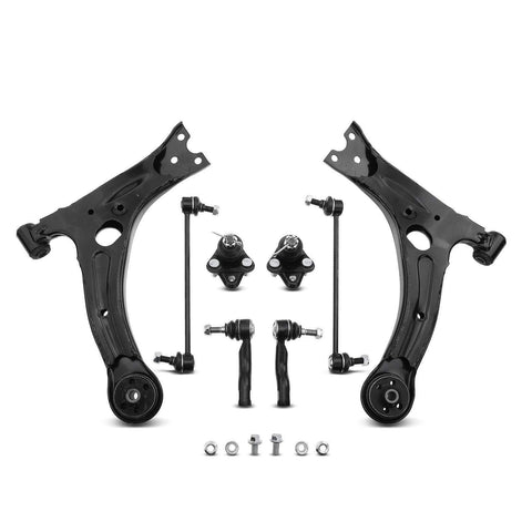 8x Front Control Arm w/ Ball Joint Sway Bar Link Tie Rod End for Toyota Celica