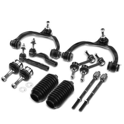 12x Front Control Arm w/ Ball Joint Tie Rod End Link Kit for Ford Crown Victoria