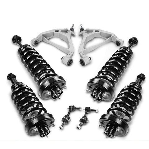 10x Front & Rear Complete Strut & Coil Spring Control Arm Kit for Ford Lincoln