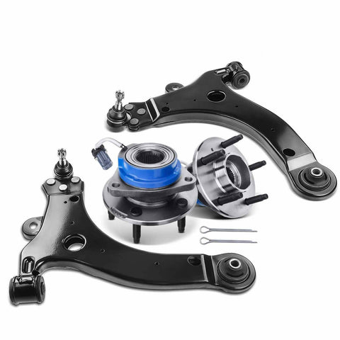 4x Front Control Arm & Wheel Hub Bearing Kit for Chevy Impala Buick Pontiac Olds