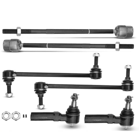 6x Front Stabilizer Bar End Link & Steering Tie Rod End for Ford	Windstar 95-03