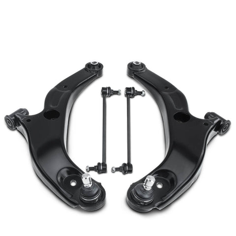 4x Front Lower Control Arm with Ball Joint Stabilizer Bar Link for Mazda Protege