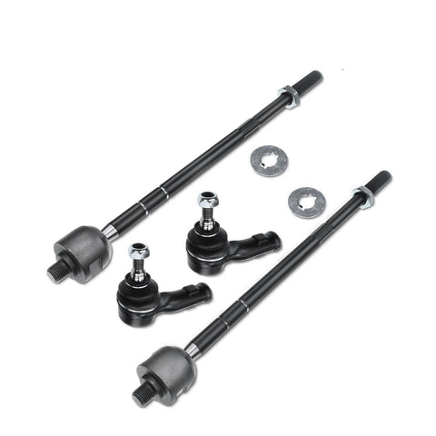 4Pcs Left & Right Outer Inner Tie Rod End Link Kit for Ford Focus 2000 2001-2006