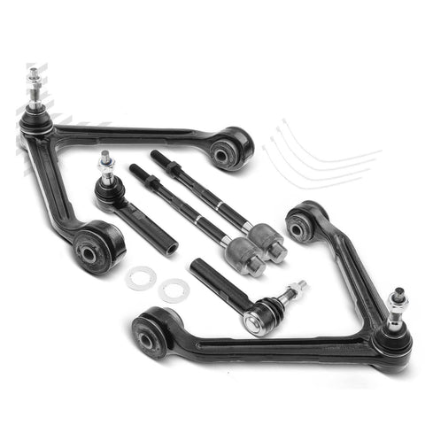 6x Front Control Arm w/ Ball Joint Tie Rod End for Dodge Durango Chrysler Aspen