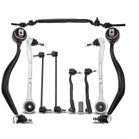 10x Front Lower Control Arm Tie Rod Sway Bar Center Link for BMW 740i 750iL E38