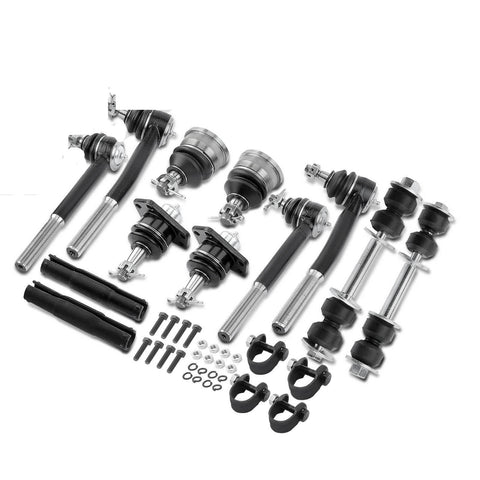 12pcs Stabilizer Bar Link & Tie Rod End & Ball Joint kit for Cadillac Chevy GMC