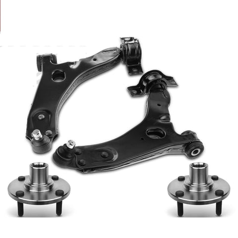 4Pcs Wheel Bearing Control Arm Ball Joint Kit for Ford Focus 2004-2011 2.0L 2.3L