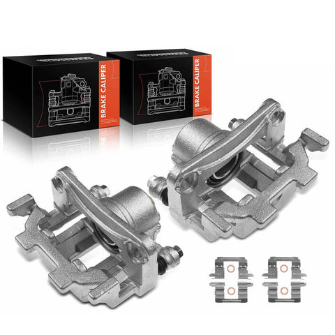 2Pcs Disc Brake Caliper w/ Bracket for Infiniti FX35 EX37 QX50 QX70 Rear LH & RH