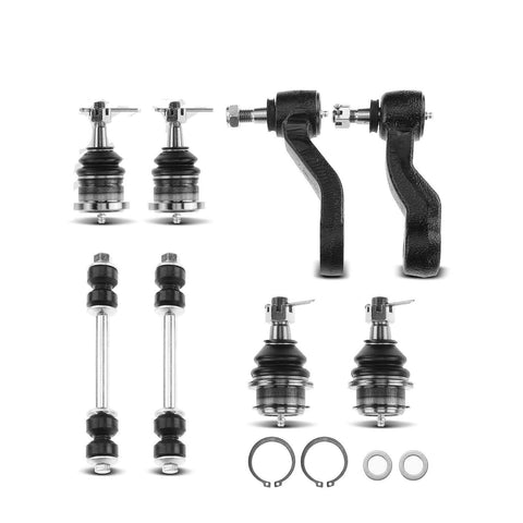 8x Front Stabilizer Bar Links Ball Joints Idler Arm Pitman Arm for Chevrolet GMC