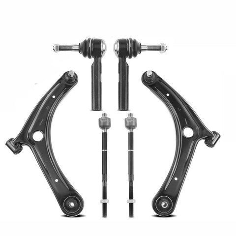 6x Front Control Arm Tie Rod End Ball Joint for Dodge Caliber 07-12 Jeep Patriot