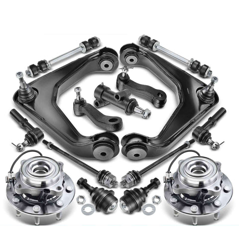 15pcs Front Control Arm & Hub Bearing Kit for Chevy Silverado GMC Sierra 2500 H2