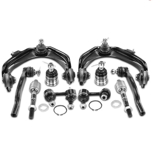 10pcs Front Control Arm w/ Ball Joint Tie Rod End Kit for Honda Accord 1998-2002