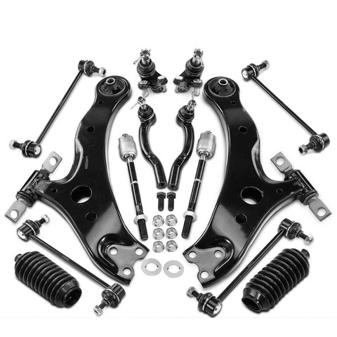 14Pcs Front Control Arm & Ball Joint Sway Bar Tie Rod End for Toyota Camry Lexus