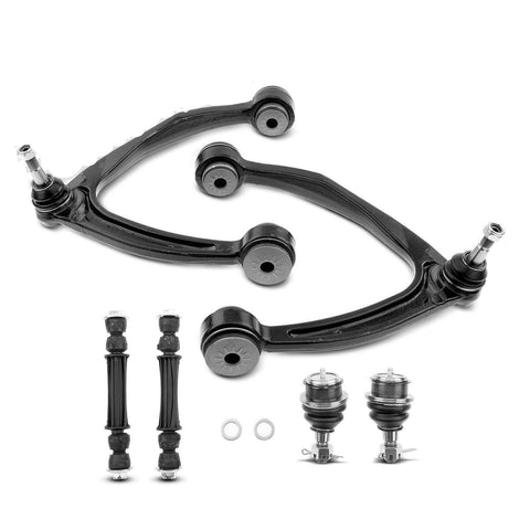 6x Front Control Arm w/ Ball Joint Sway Bar Link for Cadillac Escalade Chevy GMC