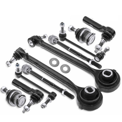 10x Front Lower Control Arm w/ Ball joint Tie Rod End for Chrysler 300 Dodge RWD