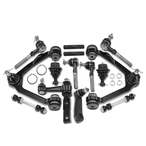 14x New Front Control Arm w/ Ball Joint Sway Bar Link Tie Rod End for Ford F-150