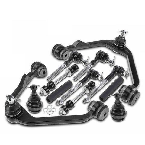 12x Front Control Arm w/ Ball Joint Sway Bar Link Tie Rod End for Ford F150 F250