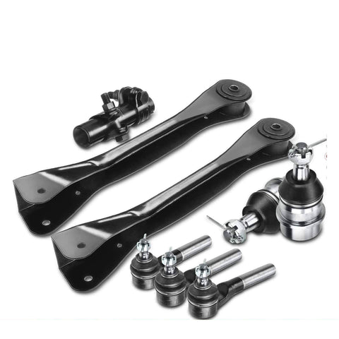8x Front Upper Control Arm w/ Ball Joint Tie Rod End for Jeep Cherokee Wrangler