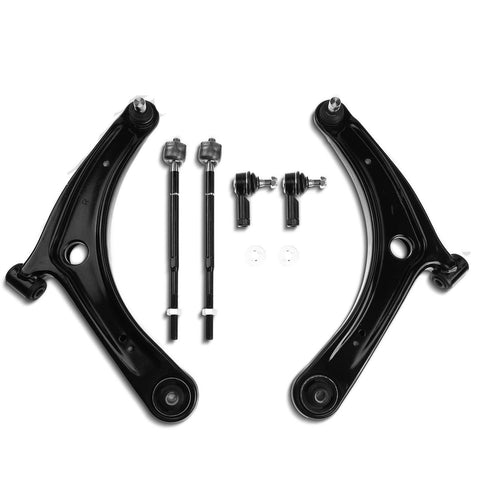 6Pcs Front Lower Control Arm w/ Ball Joints Tie Rod End for Mitsubishi Lancer