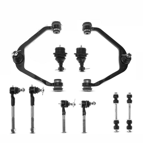 10x Front Control Arm Ball Joint Sway Bar Tie Rod Kit for Ford F-150 Lincoln RWD
