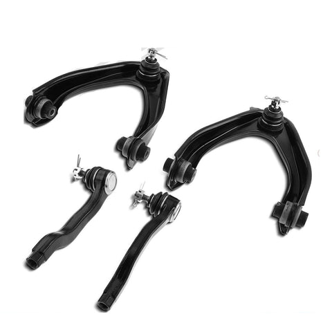 4Pcs Front Upper Control Arm w/ Ball Joint Tie Rod End for Honda CR-V CRV 97-01