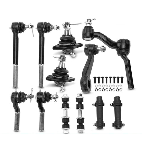 12pcs Front Stabilizer Bar End Link & Tie Rod End for Chevrolet Blazer S10 GMC