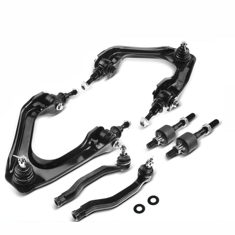 6x Front Upper Control Arm w/ Ball Joints Tie Rod End for Honda Accord 1990-1993