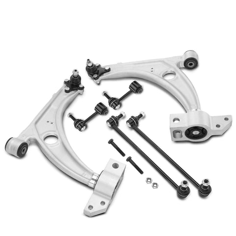 6x Front & Rear Control Arm w/ Ball Joint Sway Bar Link for Volkswagen CC Passat