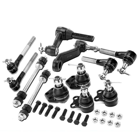 12x Suspension Kit Pitman Idler Arm Sway Bar Link Tie Rod End for Dodge Ram 2500